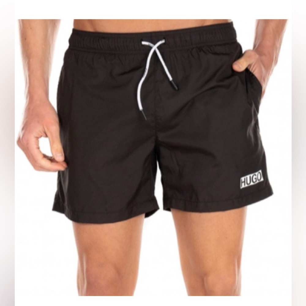 HUGO Charcoal Swim Trunks